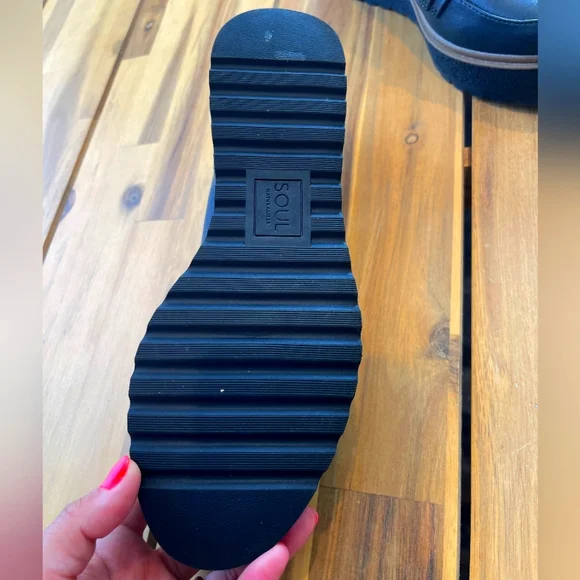 Soul Naturalizer Womens Black Platform Leather Loafers with Buckle Size 7 - Picture 3 of 5